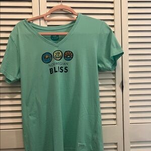 ( 0453) Life Is Good Women's Teal Norwegian Bliss Tee